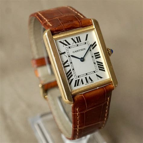 cartier tank gold men|cartier tank gold men's.